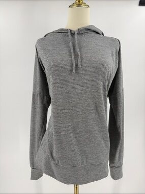 Skechers Gray Striped Hooded Pullover